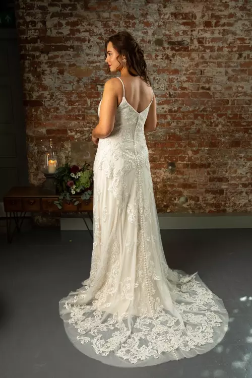 Isadora TC W420 Metallic Lace Plus Size Wedding Dress True Curves
